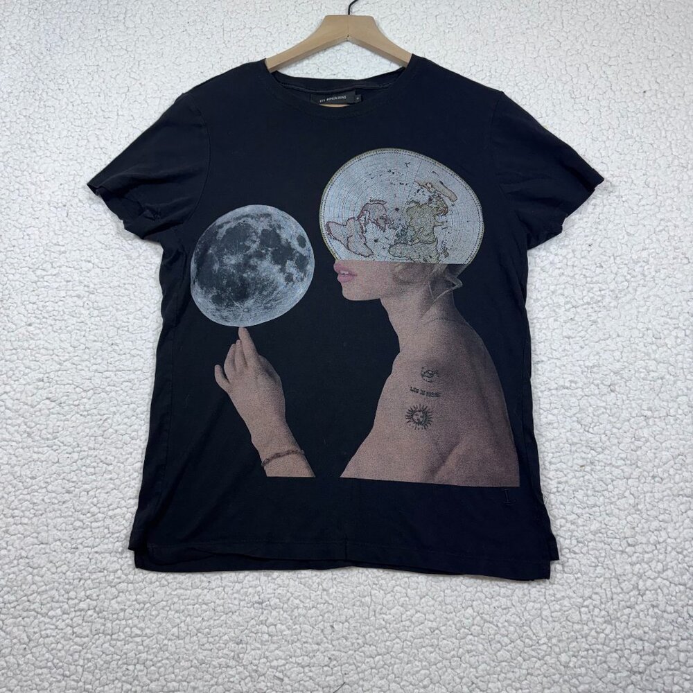 Les Benjamins Mens Black Graphic T-Shirt Small S Streetwear Luxury Istanbul Tee